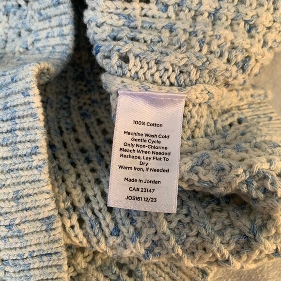 Talbots wide knit pullover collared long‎ sleeve cotton sweater - XS - Picture 8 of 10